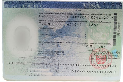 Thủ tục xin visa Peru 